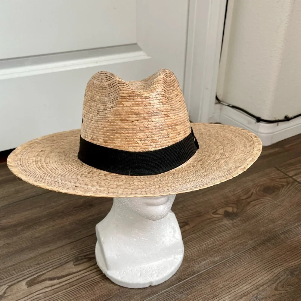 Stylish Straw Hat with Black Band